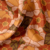 Printed Acryl Coated Cotton CLEMONE Orange / Peach